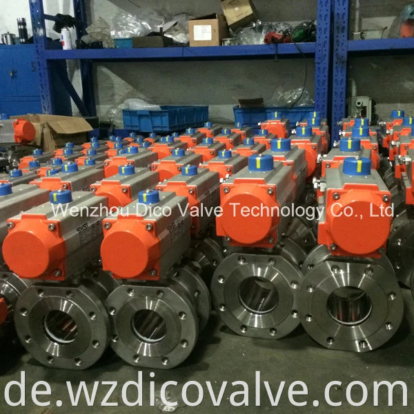 Pneumatic and electric flange ball valve